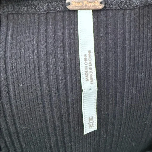 Free People Admire Me Black Lace Off Shoulder Shirt - Picture 6 of 9